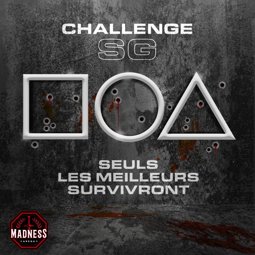 Illustration "Challenge Squid Game" avec logo Madness Escape Game